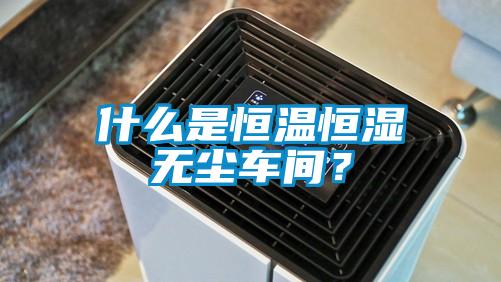 什么是恒溫恒濕無塵車間？